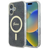 Original Handyhülle IPHONE 16 Guess Hardcase IML 4G MagSafe (GUHMP16SH4STK) schwarz