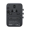 Joyroom JR-TCW01 Reiseadapter universal 17W EU / US / UK / JP / AU / CN - Schwarz