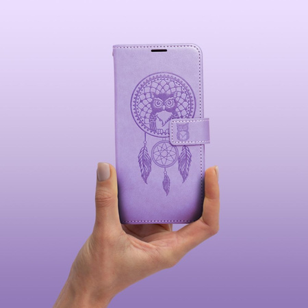 Kabura MEZZO Book do IPHONE 15 Pro łapacz snów fioletowy