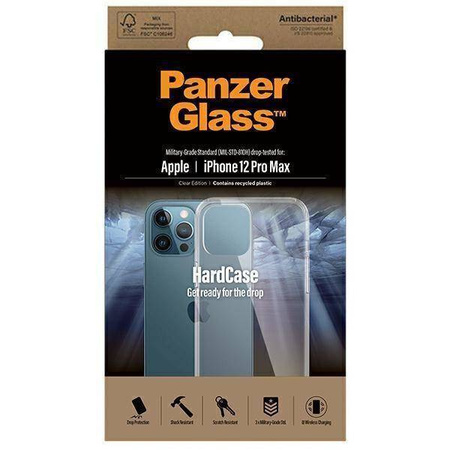 Schutzhülle IPHONE 12 PRO MAX PanzerGlass ClearCase Antibacterial Military (0425) Grade Clear