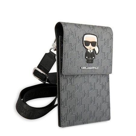 Torebka Karl Lagerfeld Ikonik Karl Monogram Patch (KLWBSAMIPG) srebrne