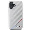 Original Case IPHONE 16 BMW Hardcase M Carbon Tricolor Line MagSafe (BMHMP16S23PUDTS) gray