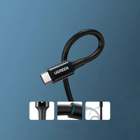Ugreen US300 USB-C / USB-C 480Mb/s 5A 2m cable - black