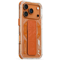Etui Skinarma Helio do iPhone 17 Pro Magnetic Charging + Grip Stand pomarańczowy