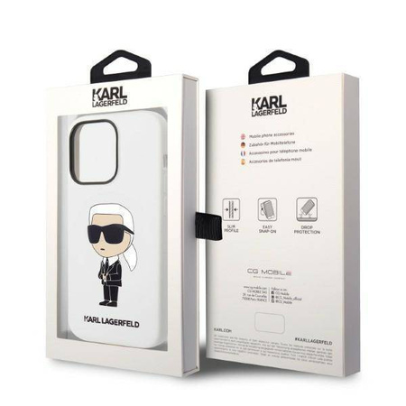 Karl Lagerfeld Silicone NFT Ikonik - Etui iPhone 14 Pro Max (biały)