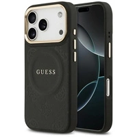 Guess Peony Hot Stamp MagSafe Case für iPhone 17 Pro - Schwarz