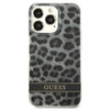 Case IPHONE 13 PRO Guess Hardcase Leopard (GUHCP13LHSLEOK) gray