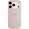 Etui Guess Saffiano Classic Logo MagSafe na iPhone 17 Pro - różowe