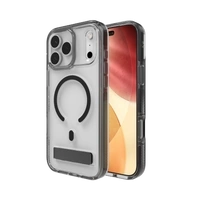 ZAGG Santa Cruz Snap KS MagSafe Hülle mit Ständer für iPhone 17 Pro Max - Transparent und Schwarz