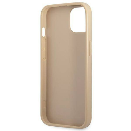 Oryginalne Etui IPHONE 13 MINI Guess Hardcase Saffianotriangle Logo (GUHCP13SPSATLE) beżowe