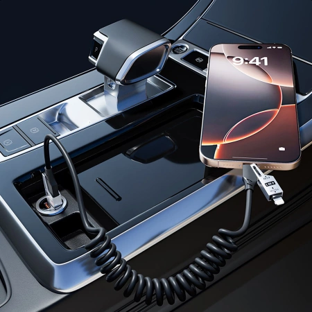 Kabel Dudao L20 Pro 4w1 USB-A / USB-C - Lightning / USB-C - czarny