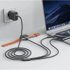 Acefast C6-11 USB-C 3in1 Kabel - 2x USB-C / Qi 480Mb/s 100W 1.2m - schwarz
