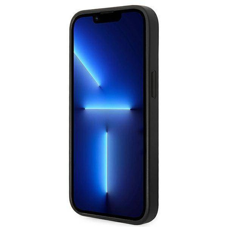 Guess GUHCP14SG4GFGR iPhone 14 6.1 "Grau / Graues Hartschalenetui 4G Metal Gold Logo