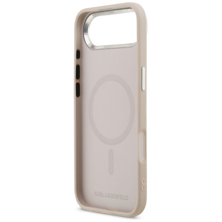 Karl Lagerfeld nakładka Magsafe PU case with Karl&Choupette heads pins logo and metal camera buttons do iPhone 17 Air beżowa