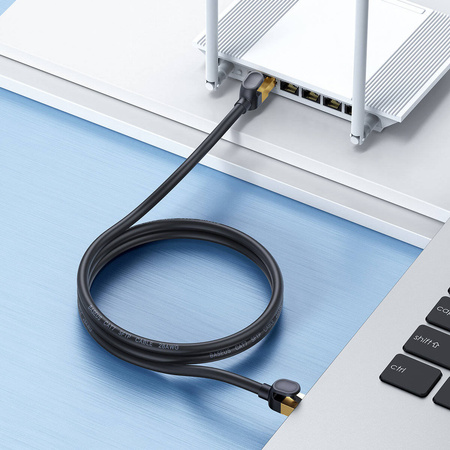 Baseus Speed Seven High Speed RJ45 Netzwerkkabel 10Gbps 1m Schwarz (WKJS010101)