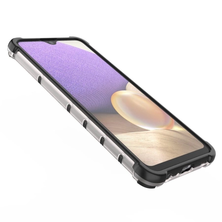 Honeycomb Panzerhülle mit Gelrahmen für Samsung Galaxy A03s (166,5) schwarz