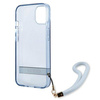 Schutzhülle IPHONE 13 Guess Hardcase Translucent Stap (GUHCP13MHTSGSB) blau