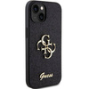 Original Handyhülle APPLE IPHONE 15 Guess Hardcase Glitter Script Big 4G (GUHCP15SHG4SGK) schwarz
