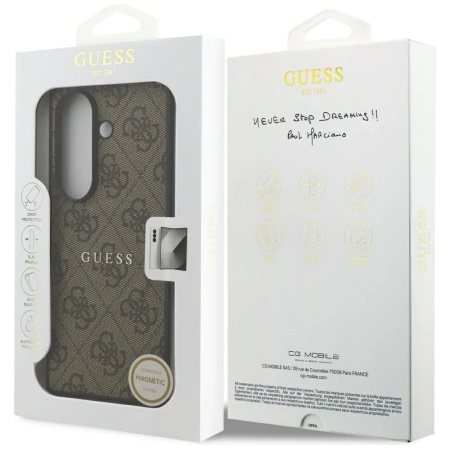 Etui Guess 4G Classic MagSafe na Samsung Galaxy Z Fold7 - brązowe