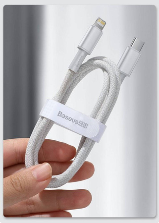 Baseus kabel USB Typ C - Lightning szybkie ładowanie Power Delivery 20 W 1 m biały (CATLGD-02)