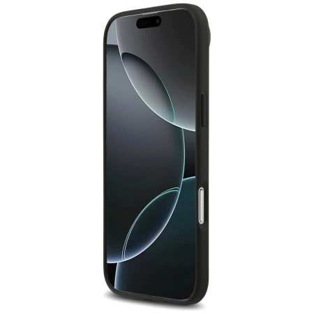 Mercedes Leder-MagSafe-Hülle mit Sternenmuster und Streifen für iPhone Air – Schwarz