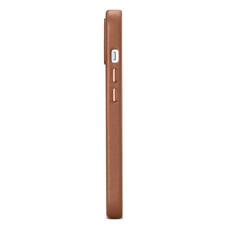 iCarer Case Leather genuine leather case for iPhone 14 Plus braun () (MagSafe compatible)