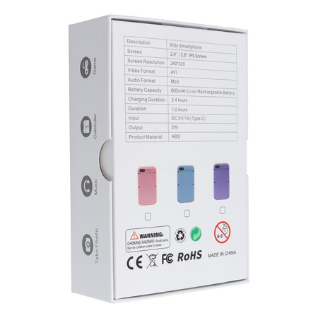 Telefon do gier dla dzieci z ekranem dotykowym 2,8" KDC-0027A niebieski