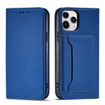 Magnet Card Case etui do iPhone 12 pokrowiec portfel na karty kartę podstawka niebieski