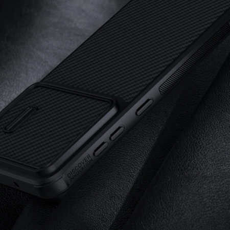 Nillkin Synthetic Fiber S Case für Samsung Galaxy S23+, Kameraabdeckung, schwarz