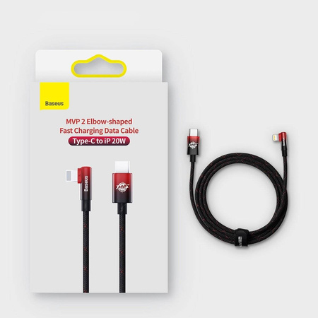 Baseus MVP 2 Elbow-shaped Fast Charging Data Cable Type-C to iP 20W 1m Black