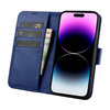 iCarer Wallet Case 2in1 iPhone 14 Pro Max Leder Flip Cover Anti-RFID blau (WMI14220728-BU)