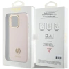 Guess Silicone Logo Strass 4G Case for iPhone 15 Pro Max - Pink