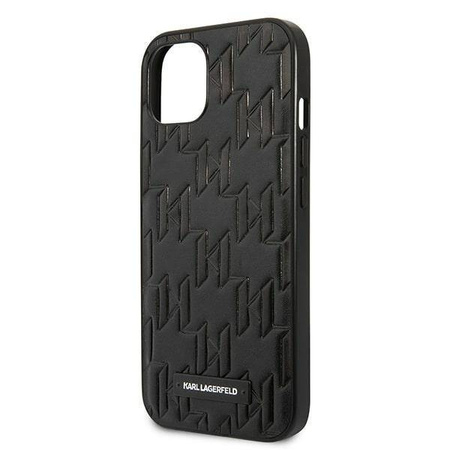 Karl Lagerfeld KLHCP13SMNMP1K iPhone 13 mini 5,4&quot; Hardcase schwarz / schwarzes Monogram Plaque