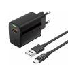 FONENG Netz-Ladegerät EU64 18W 1xUSB QC3.0 + Kabel Micro schwarz