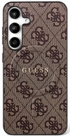 Guess 4G Ring Classic Logo MagSafe case for Samsung Galaxy S25 FE - brown