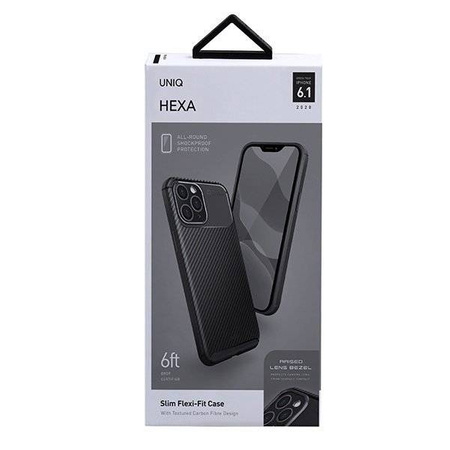 UNIQ Hexa etui na iPhone 12 Pro / iPhone 12 czarny