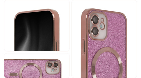 Nakładka SparkleFlex Mag do iPhone 15 Plus 6,7" różowa