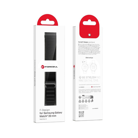 FORCELL F-DESIGN FS05 pasek / opaska do Samsung Watch 22mm czarna