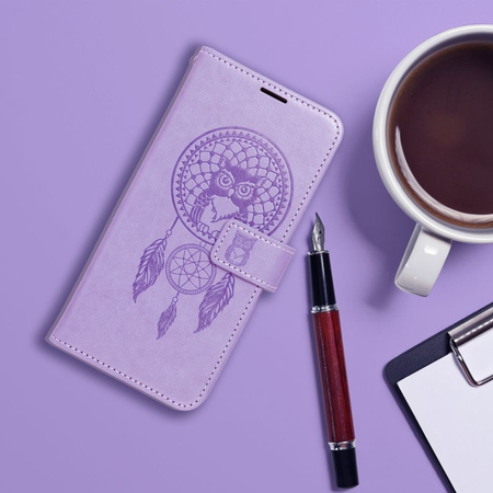 Kabura MEZZO Book do SAMSUNG A15 5G łapacz snów fioletowy