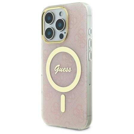 Original Case IPHONE 16 PRO MAX Guess Hardcase IML 4G MagSafe (GUHMP16XH4STP) pink