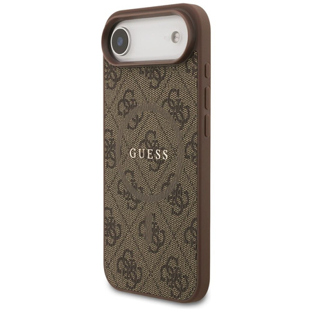 GUESS futerał do IPHONE 17 Air kompatybilny z MagSafe GUHMP17MG4GFRW (PU 4G Ring Classic Logo) brązowy