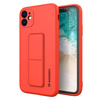 Wozinsky Kickstand Case elastyczne silikonowe etui z podstawką iPhone 12 czerwony