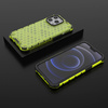 Honeycomb Case armor cover with TPU Bumper for iPhone 13 Pro green