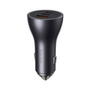 Baseus Golden Contactor Pro USB-A car charger + 2x USB-C 65W dark gray (CGJP010013)