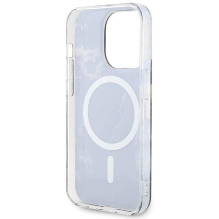 Guess, GUHMP14XHTMRSK iPhone 14 Pro Max 6,7&quot; schwarz/schwarzes Hardcase Golden Marble MagSafe