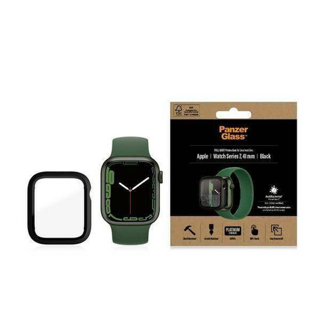 PanzerGlass Full Body szkło hartowane + etui do Apple Watch 7 / 8 (41mm) czarna ramka