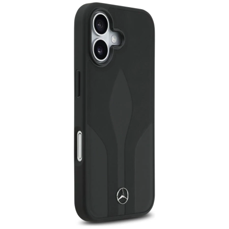 Mercedes Leather The Move MagSafe case for iPhone 17 - black