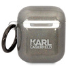 Original Case APPLE AIRPODS Karl Lagerfeld Gliter Karl&Choupette (KLA2HNKCTGK) black