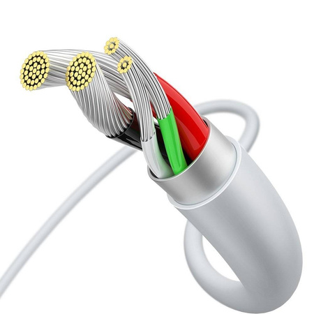 Baseus Superior kabel przewód USB - micro USB do szybkiego ładowania 2A 1m biały (CAMYS-02)