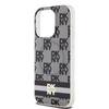 DKNY DKHMP13LHCPTSK iPhone 13 Pro / 13 6.1" czarny/black hardcase IML Checkered Mono Pattern & Printed Stripes MagSafe